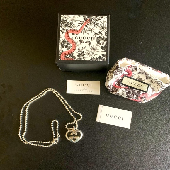 New Gucci Sterling Britt Necklace